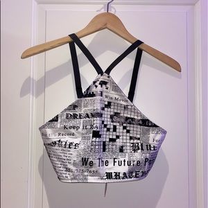 Urban Outfitters Newspaper crop top